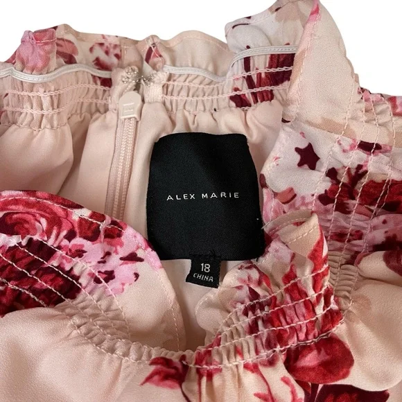 Floral Print Ruffle Sleeve Dress - Picture 9 of 13